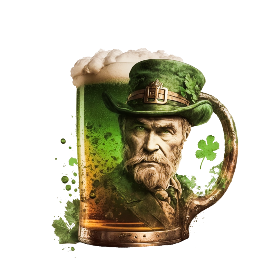 ai generatief st Patrick dag bier PNG