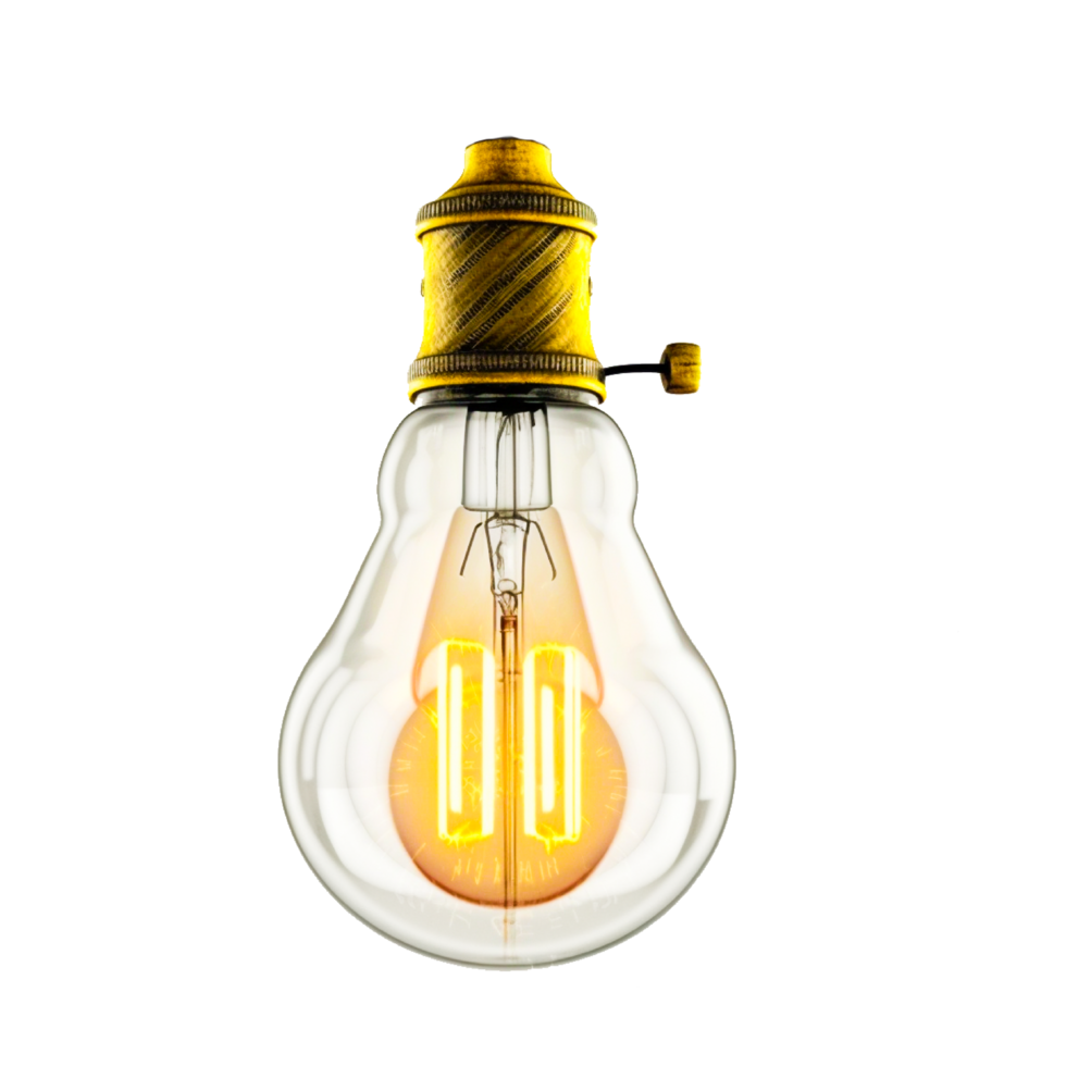 lumière ampoule edison électrique ampoule ai génératif png