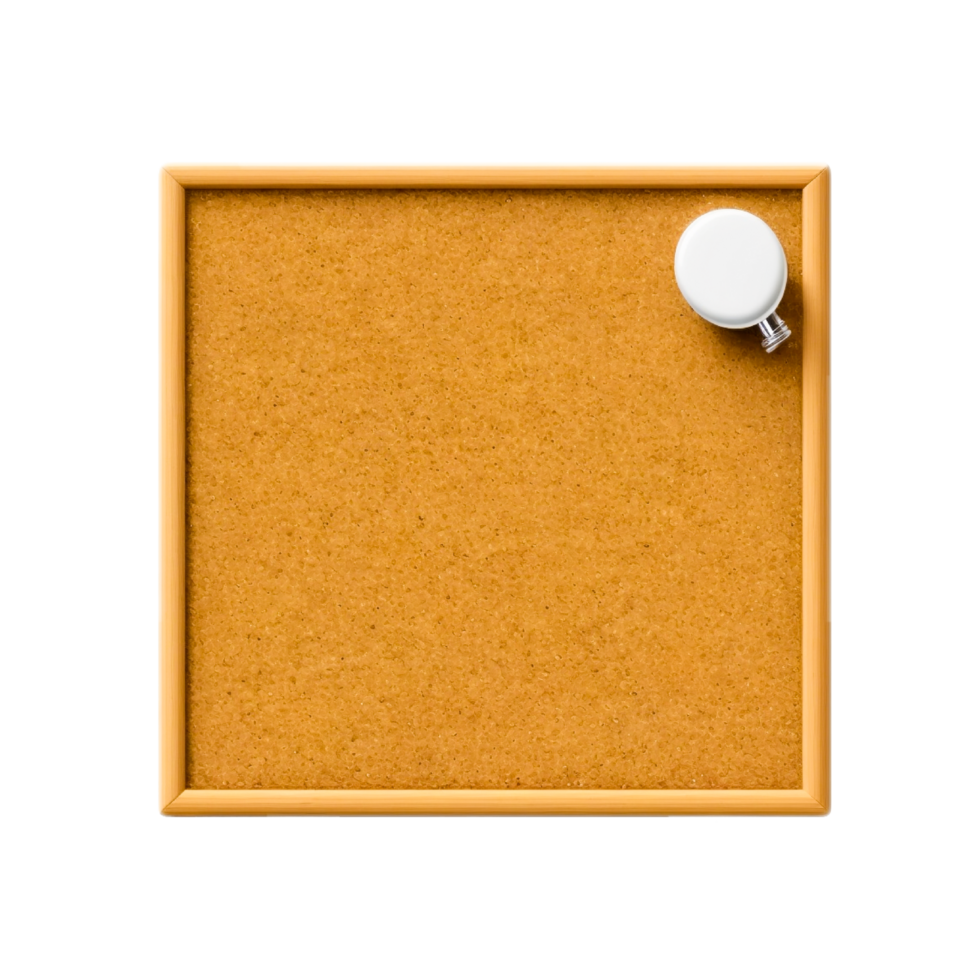 abstract paper note pin on cork board. Blank notes for add text message or design website. sticker note images png