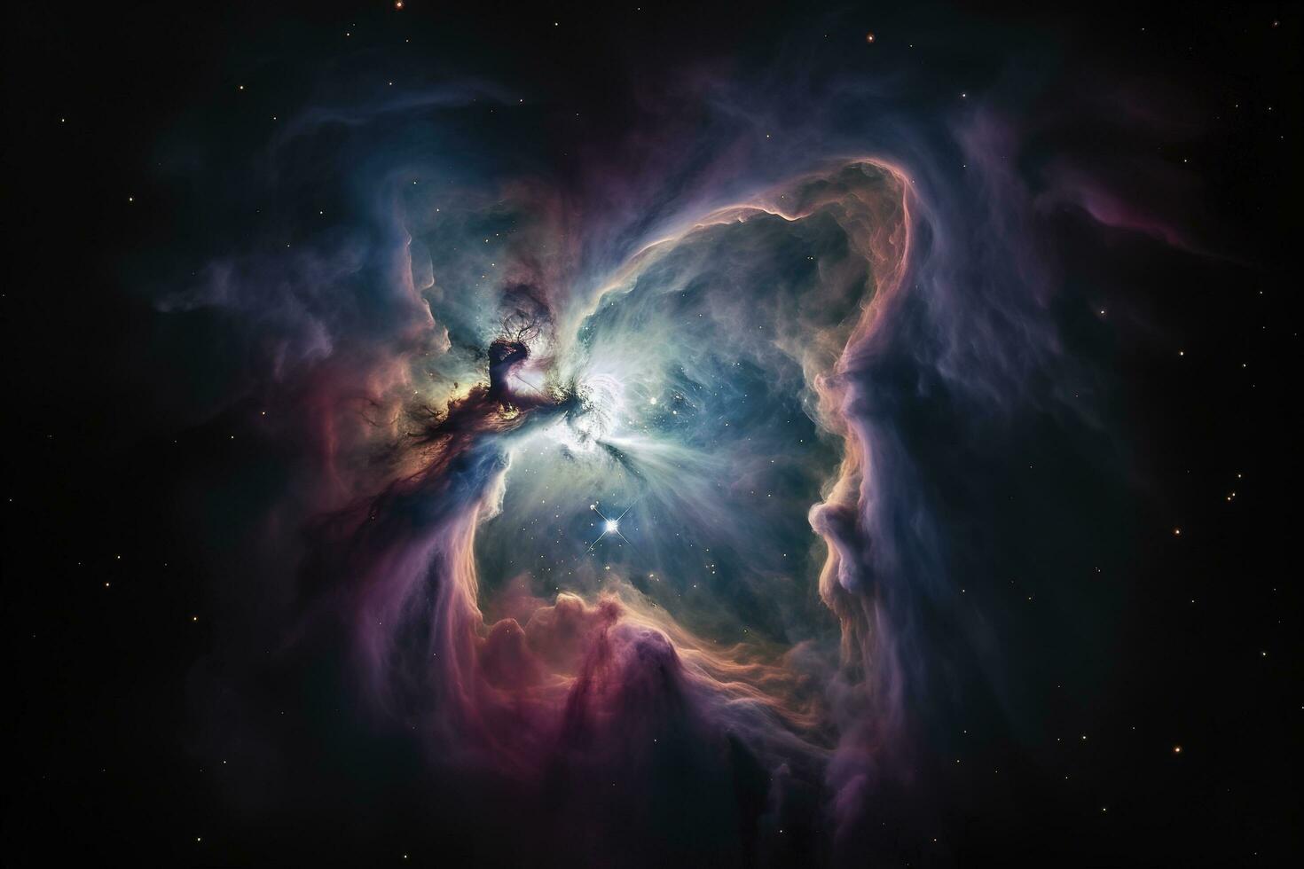 the Orion Nebula deep space objects , generate ai photo