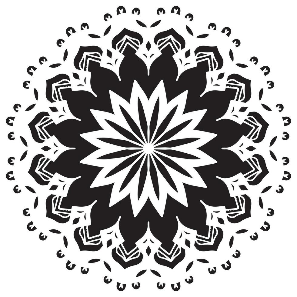 mandala modelo plantilla resumen floral ornamento vector