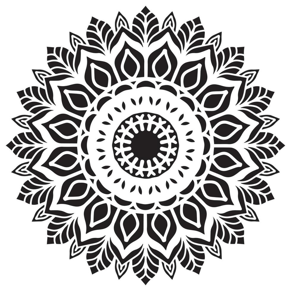 mandala modelo plantilla resumen floral ornamento vector