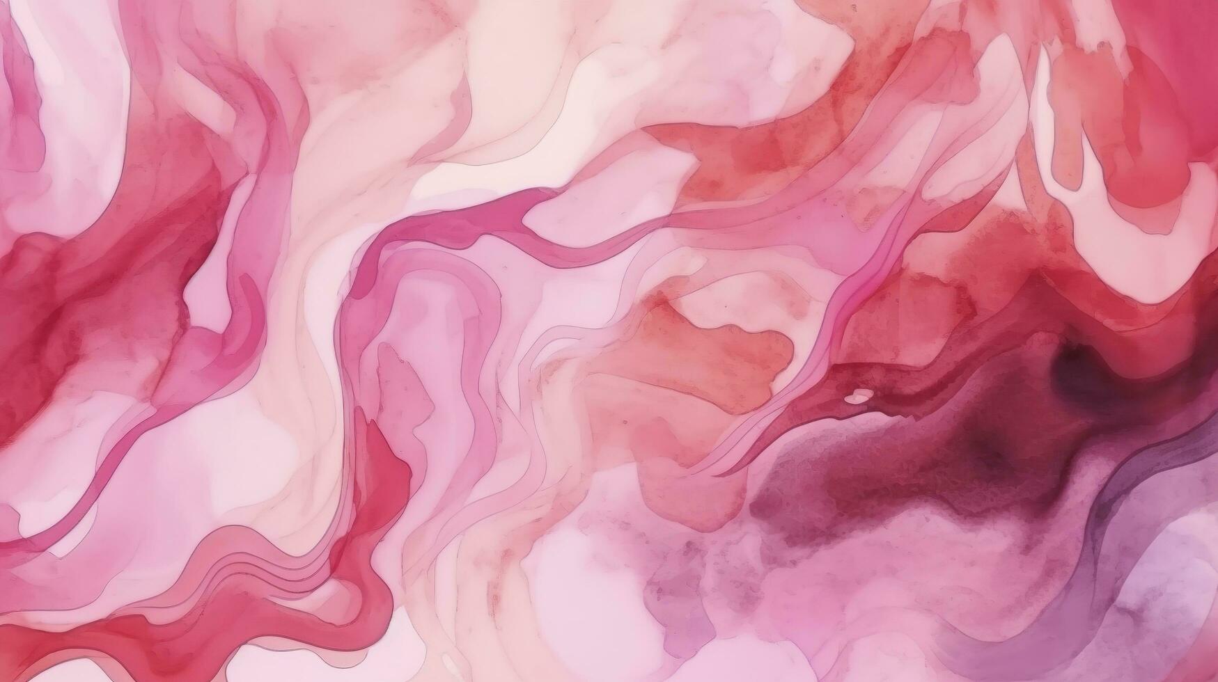 Pink gold ink luxury abstract background, marble texture, fluid art pattern wallpaper, paint mix underwater wavy spots and stains, generate ai photo