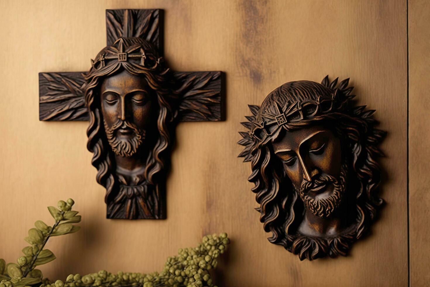 black grunge cross, simple Christian cross sign, hand-painted cross, Cross painted brushes. Easter background, generate ai photo