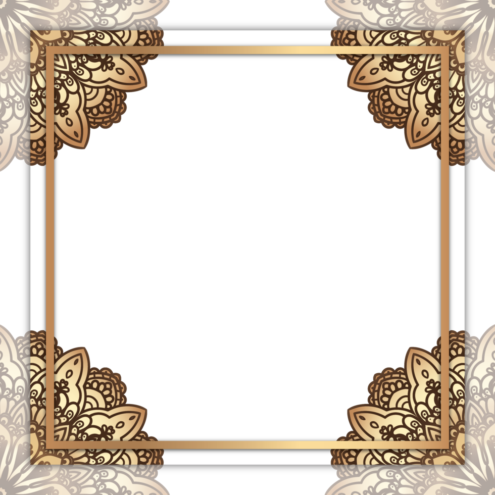 d'oro mandala ornamento telaio png