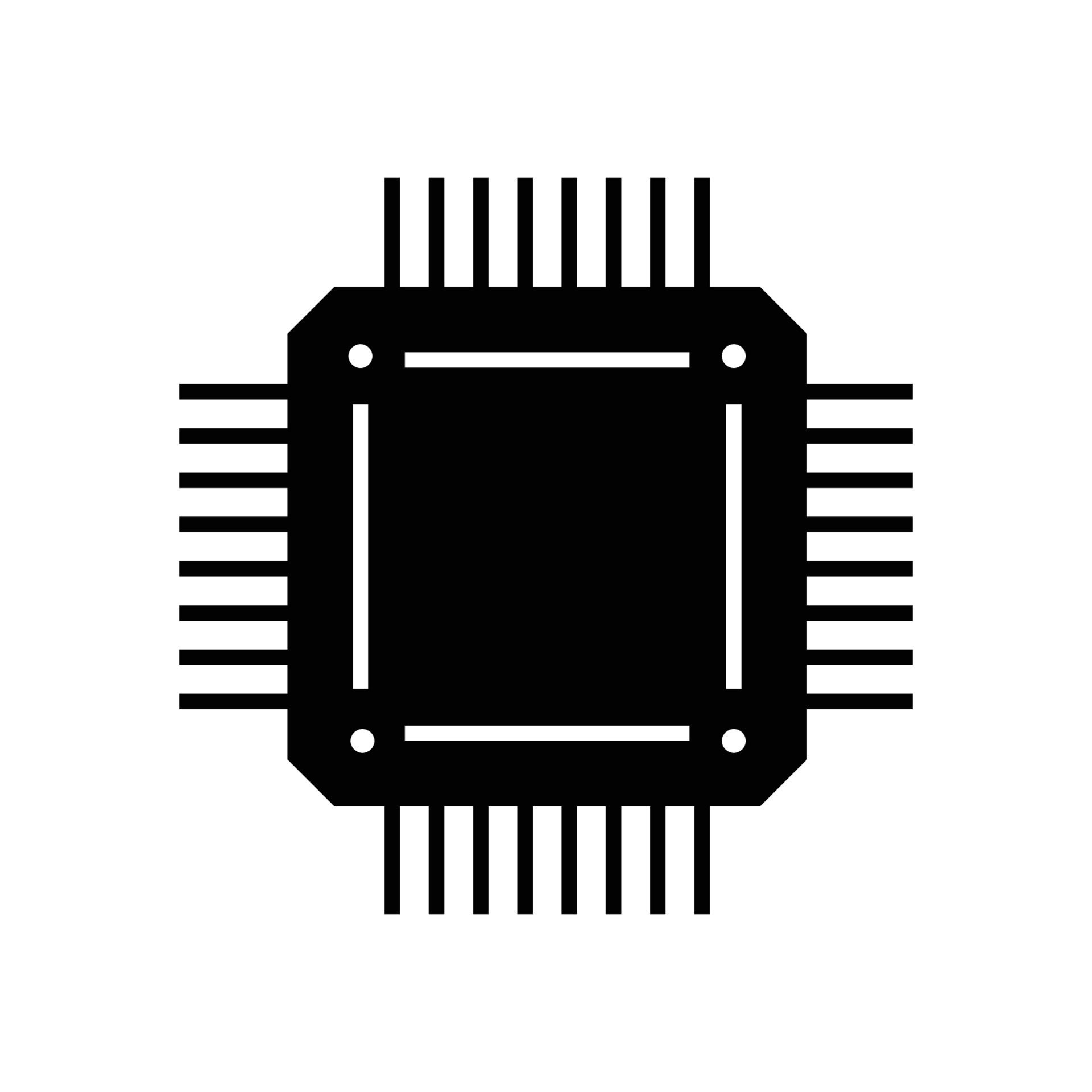 central processing unit icon design. microchip sign and symbol ...