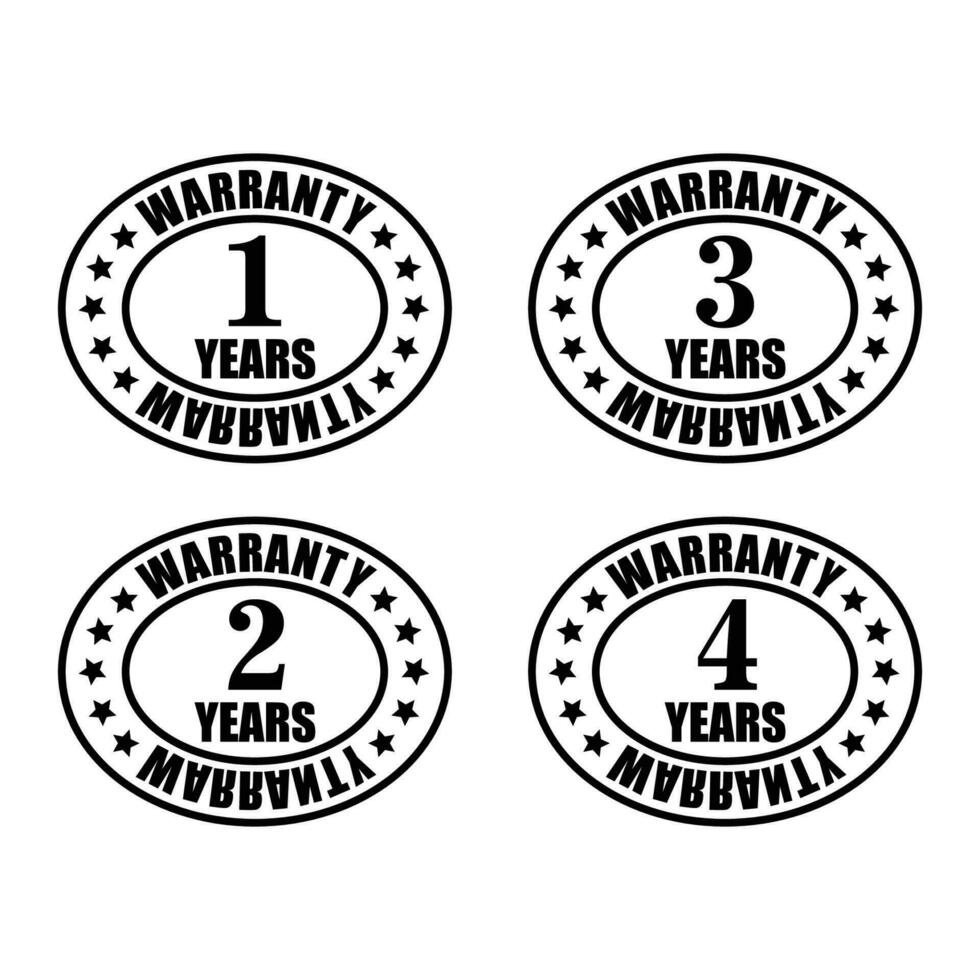 set of warranty emblem design. guarantee label illustration. vector