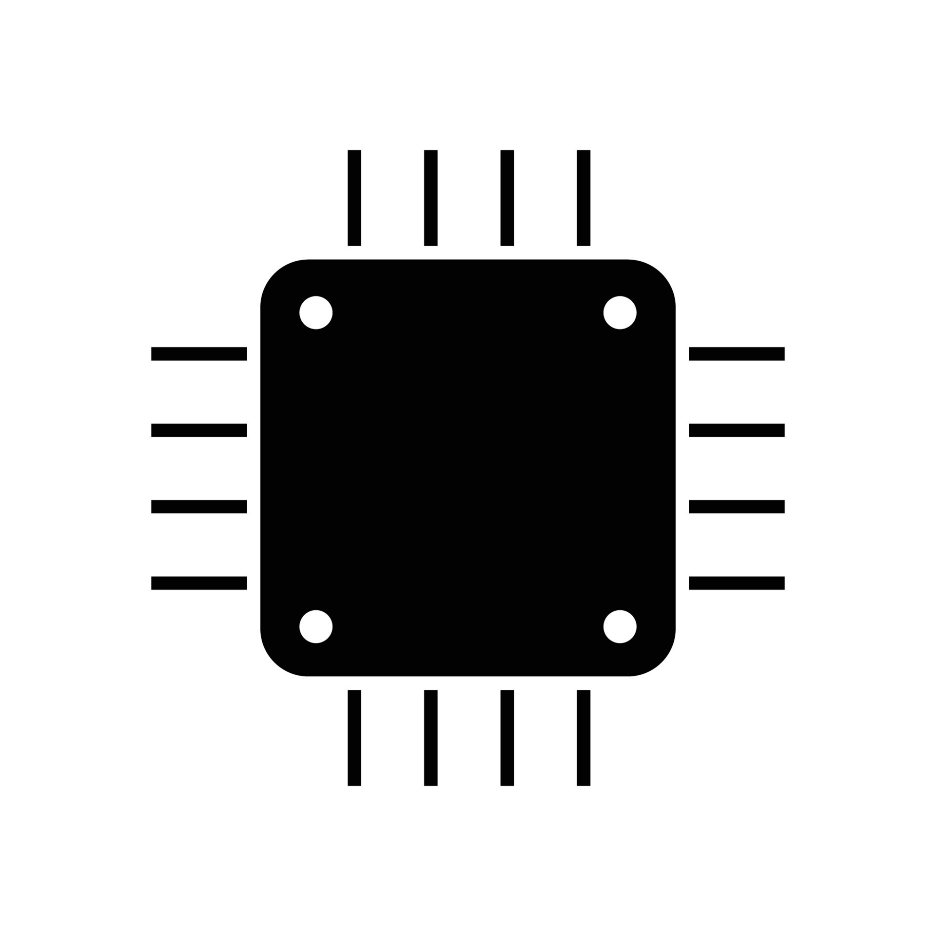 central processing unit icon design. microchip sign and symbol ...