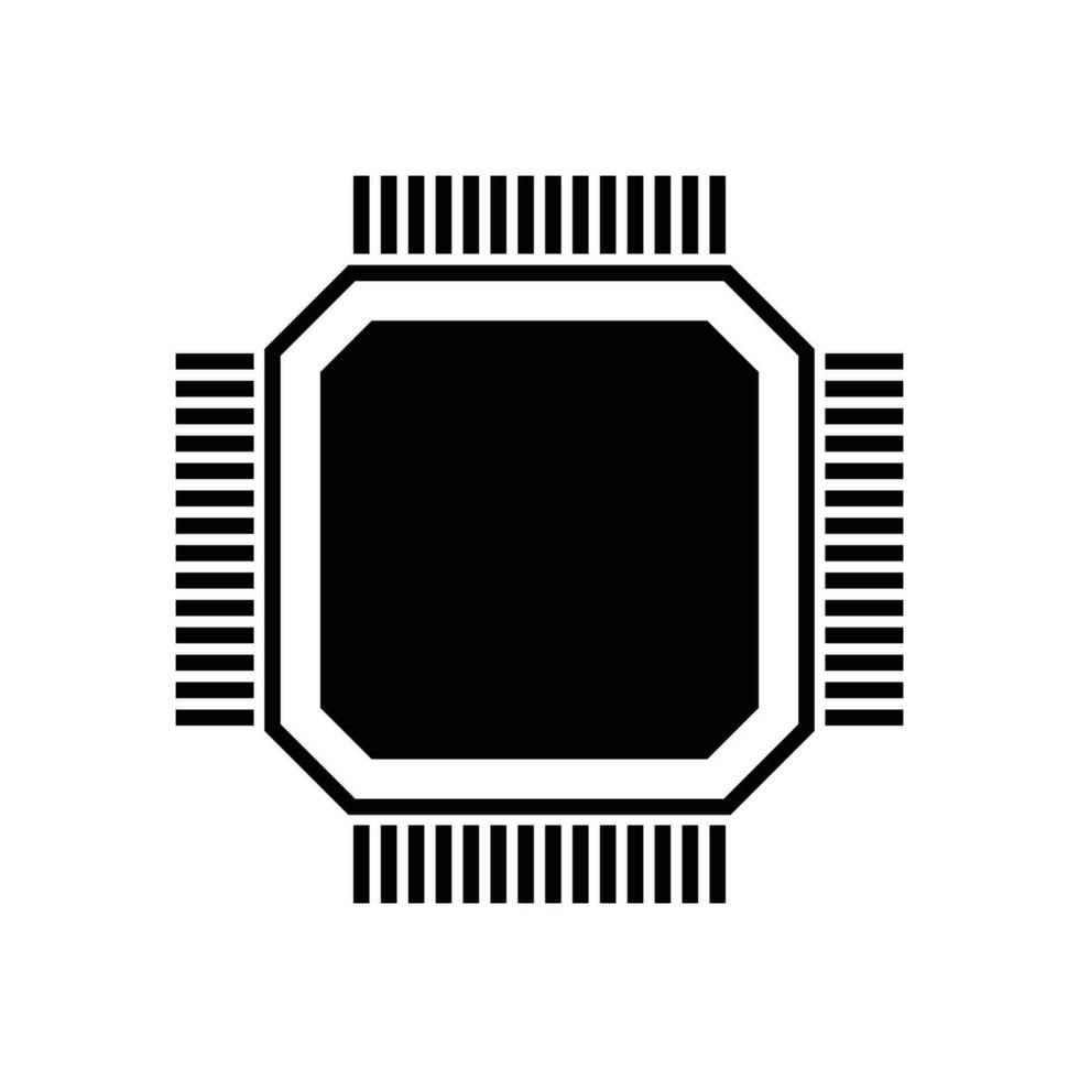 central processing unit icon design. microchip sign and symbol ...