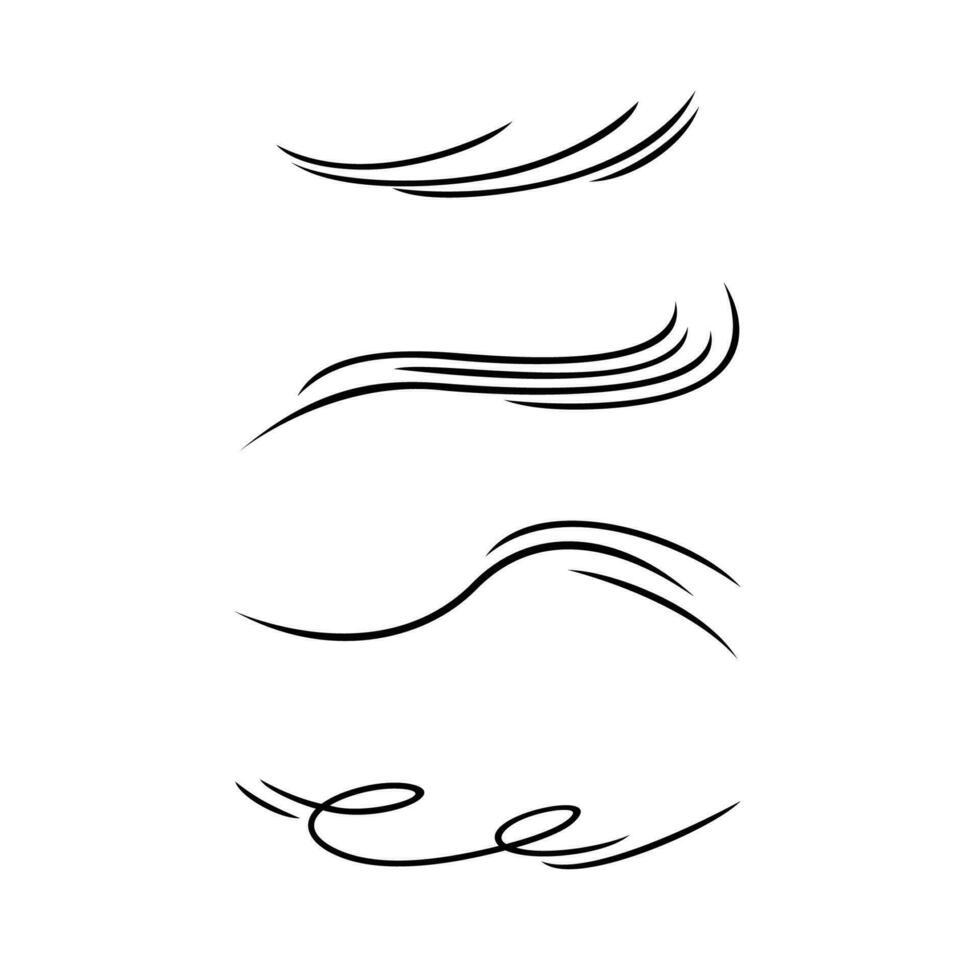 wind blow icon design. outline air flow sign and symbol. vector