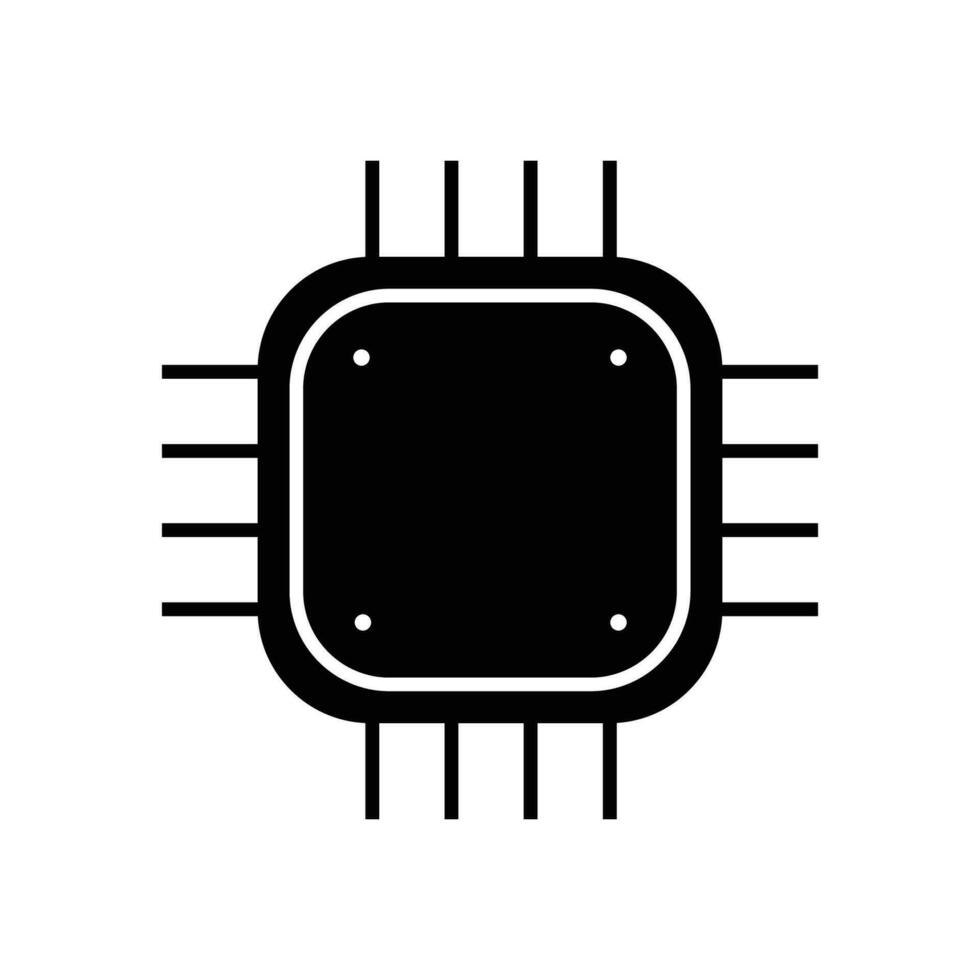 central processing unit icon design. microchip sign and symbol ...