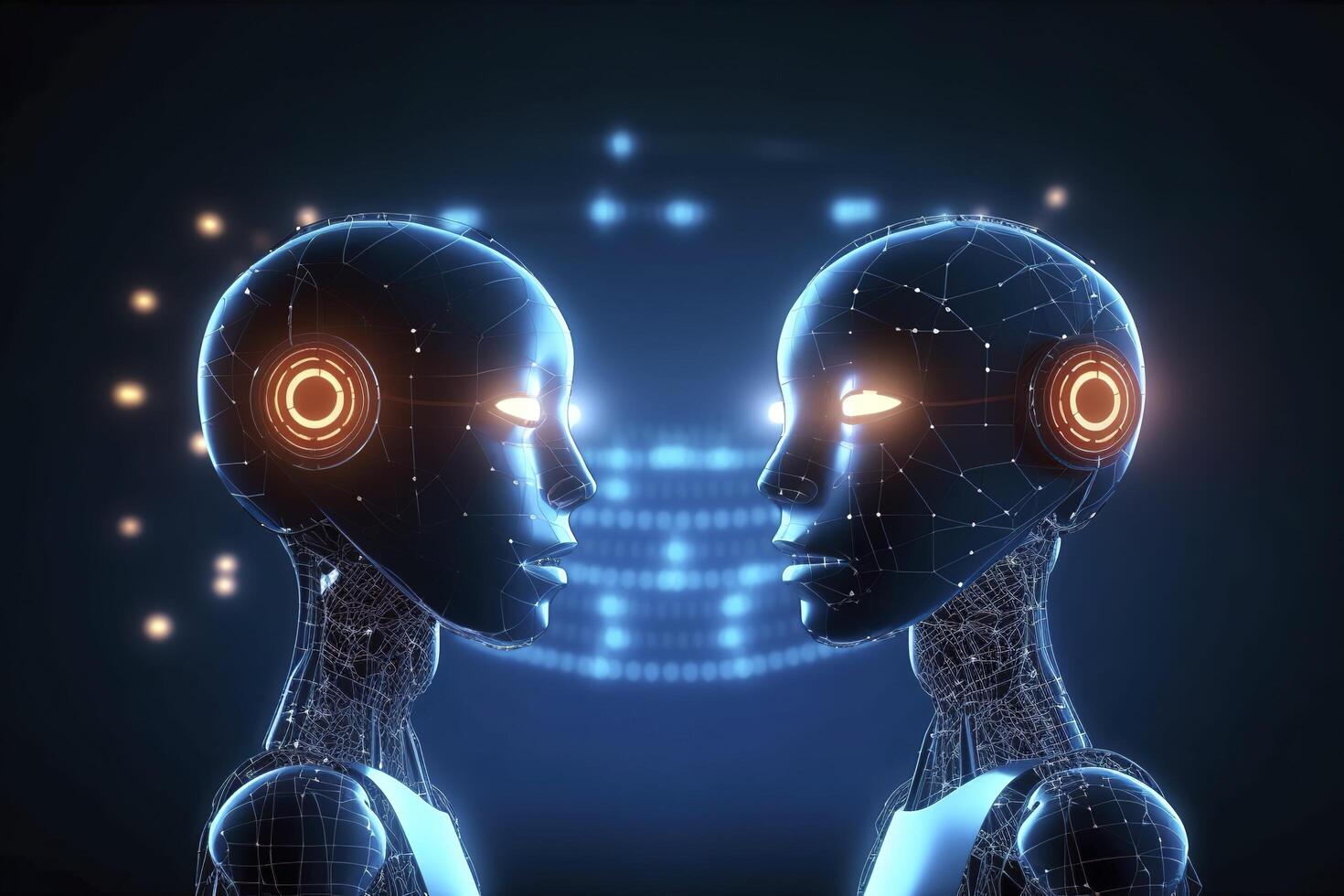System Artificial intelligence Chat AI, Technology smart robot Ai Chat application software, robot application Chat, photo