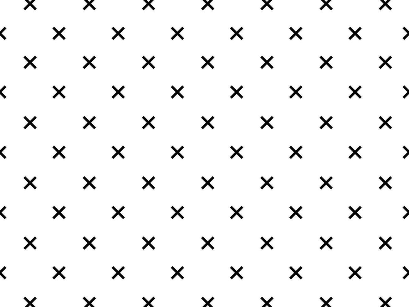 Black Cross pattern with white background. vector