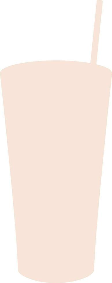 Cocktail glass with straw pattern. vector