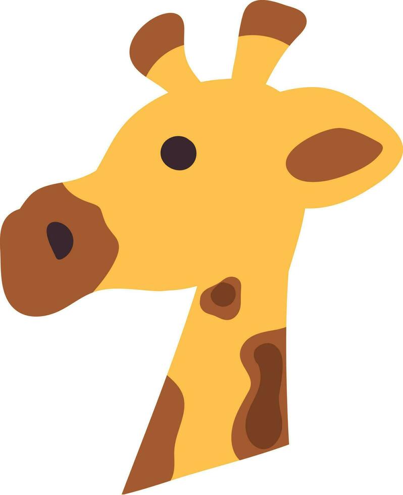 Giraffe head drawing cartoon design vector