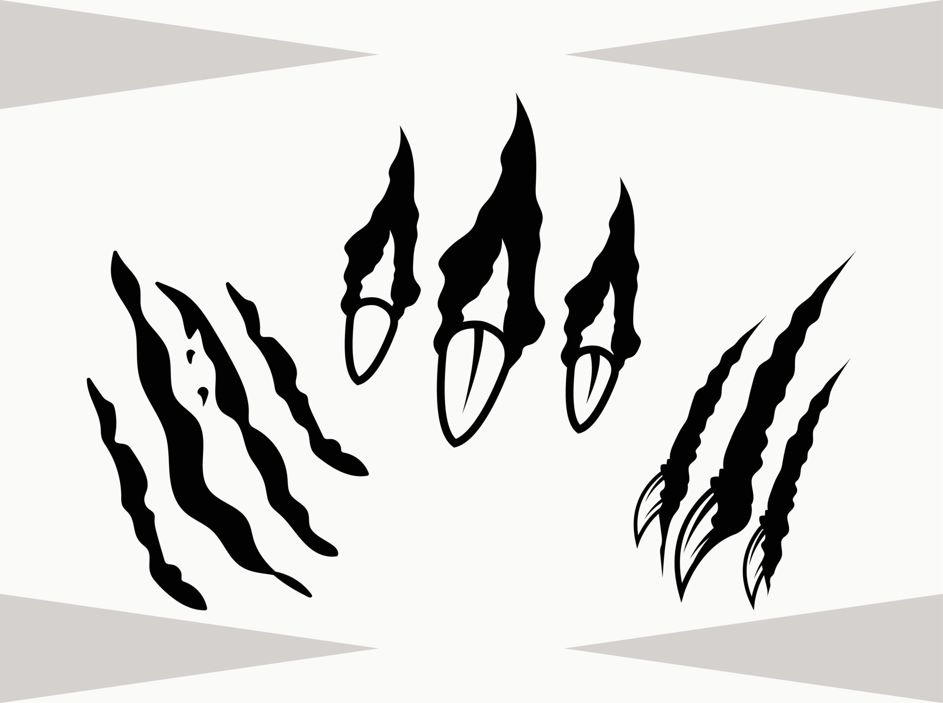 Claw Marks Cut File, Scratches, Ripped, Scratch Mark , Paw Scratch