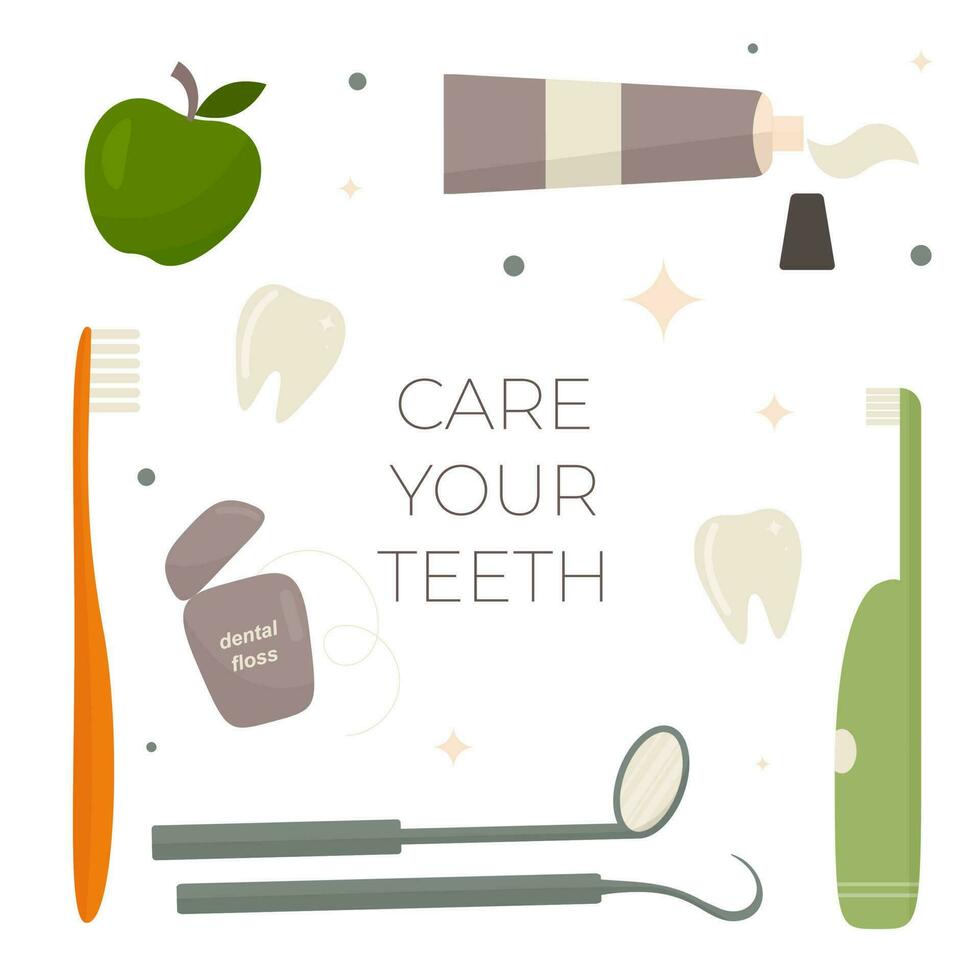 teeth care vector clip art