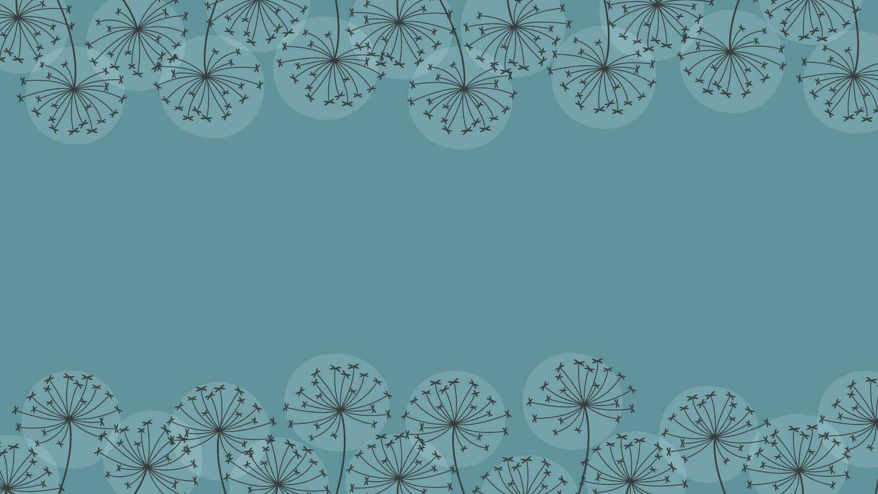 vector background with dandeliion border