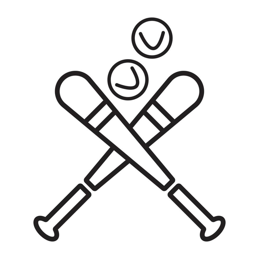 baseball bat icon vector