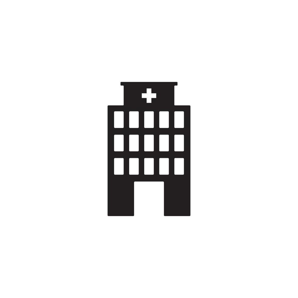 hospital building icon vector