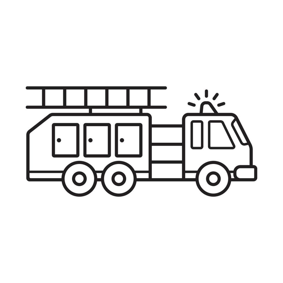 fire truck icon vector