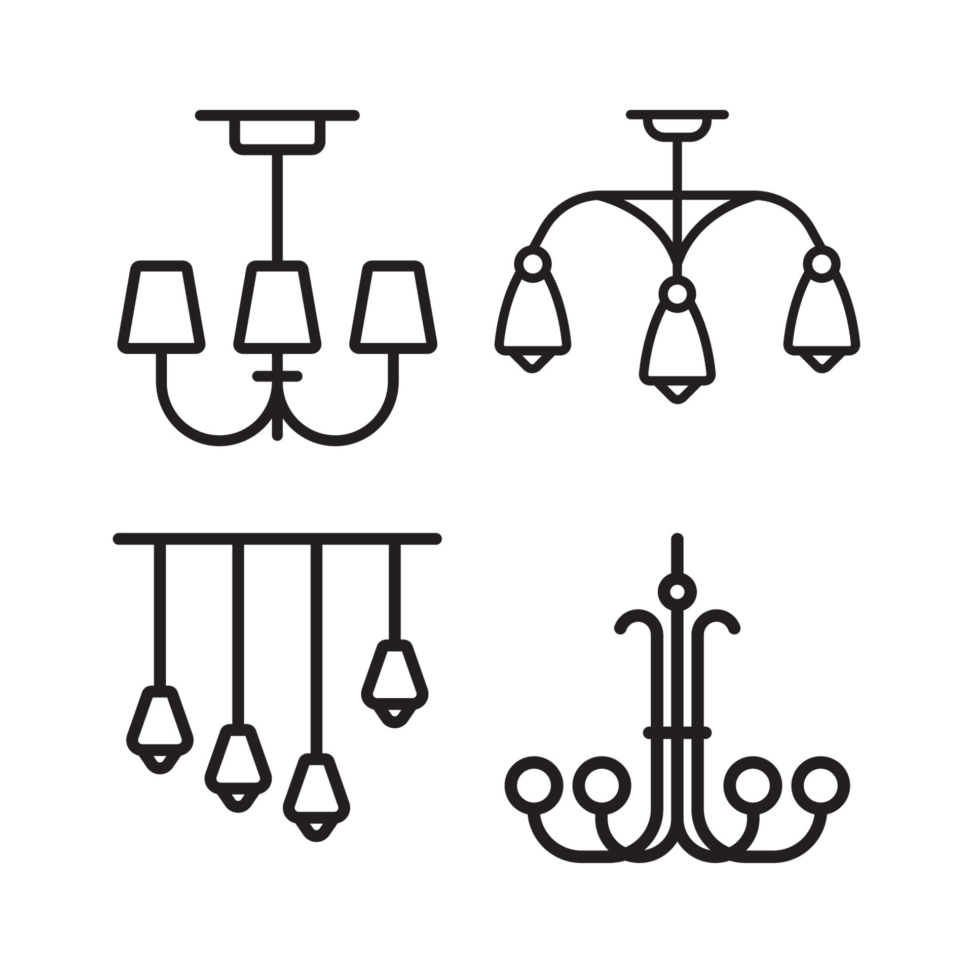 chandelier icon vector 24397681 Vector Art at Vecteezy