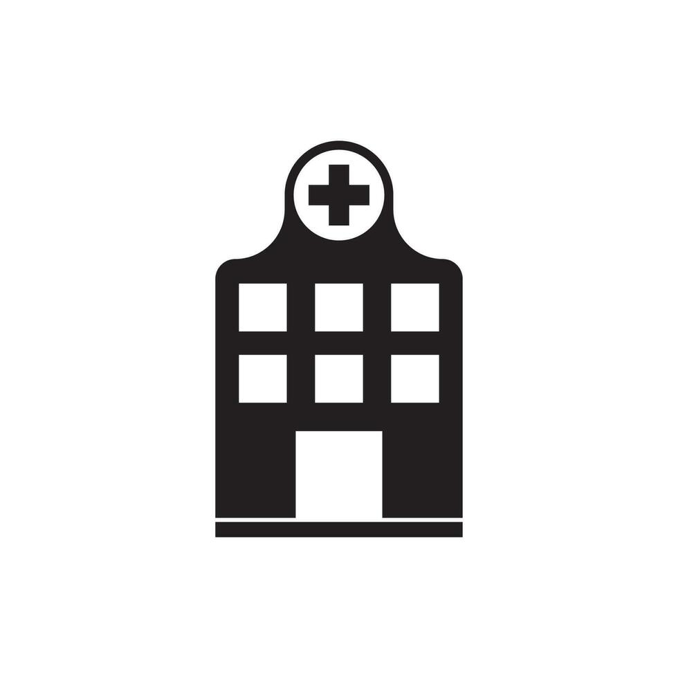 hospital building icon vector