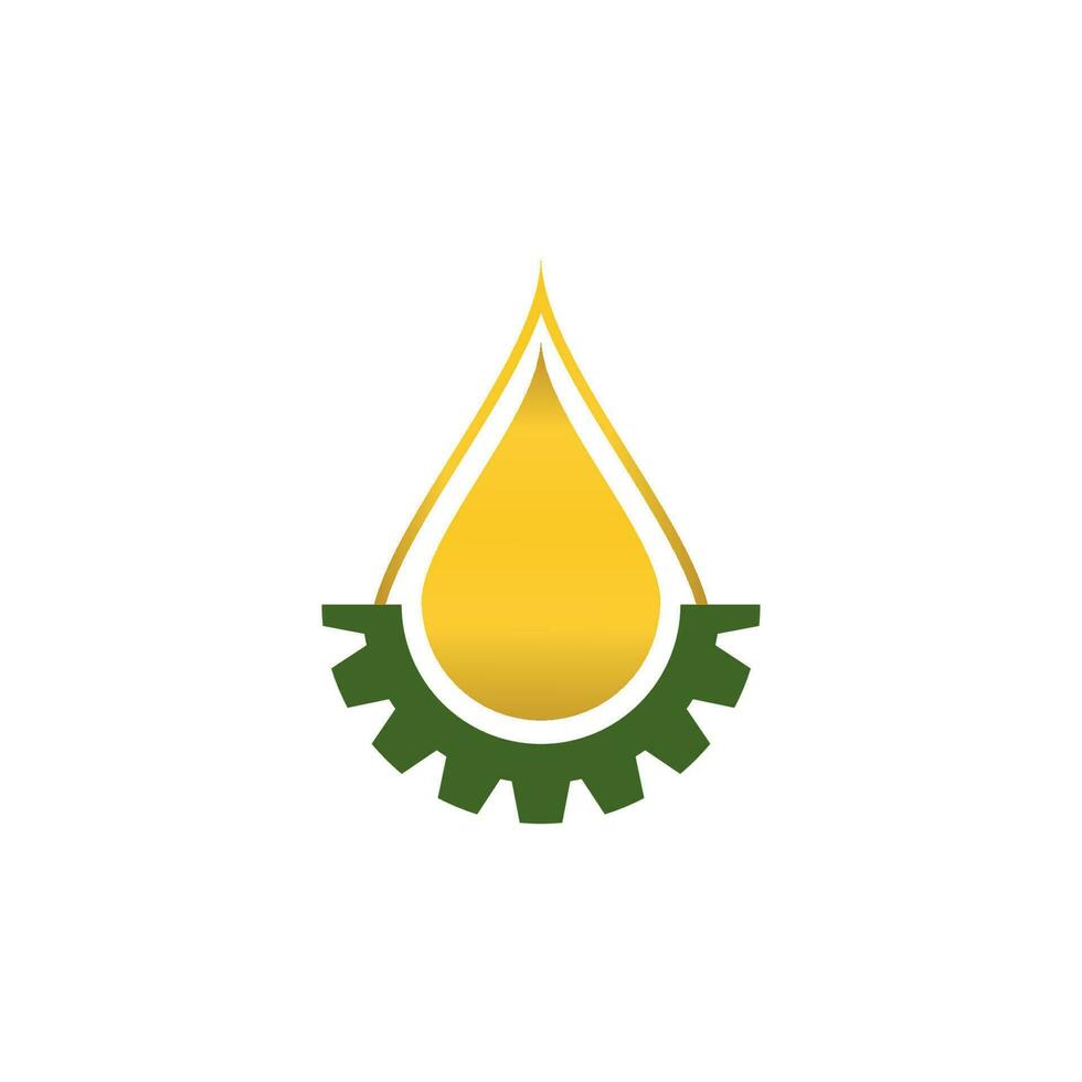 petróleo y engranaje logo vector