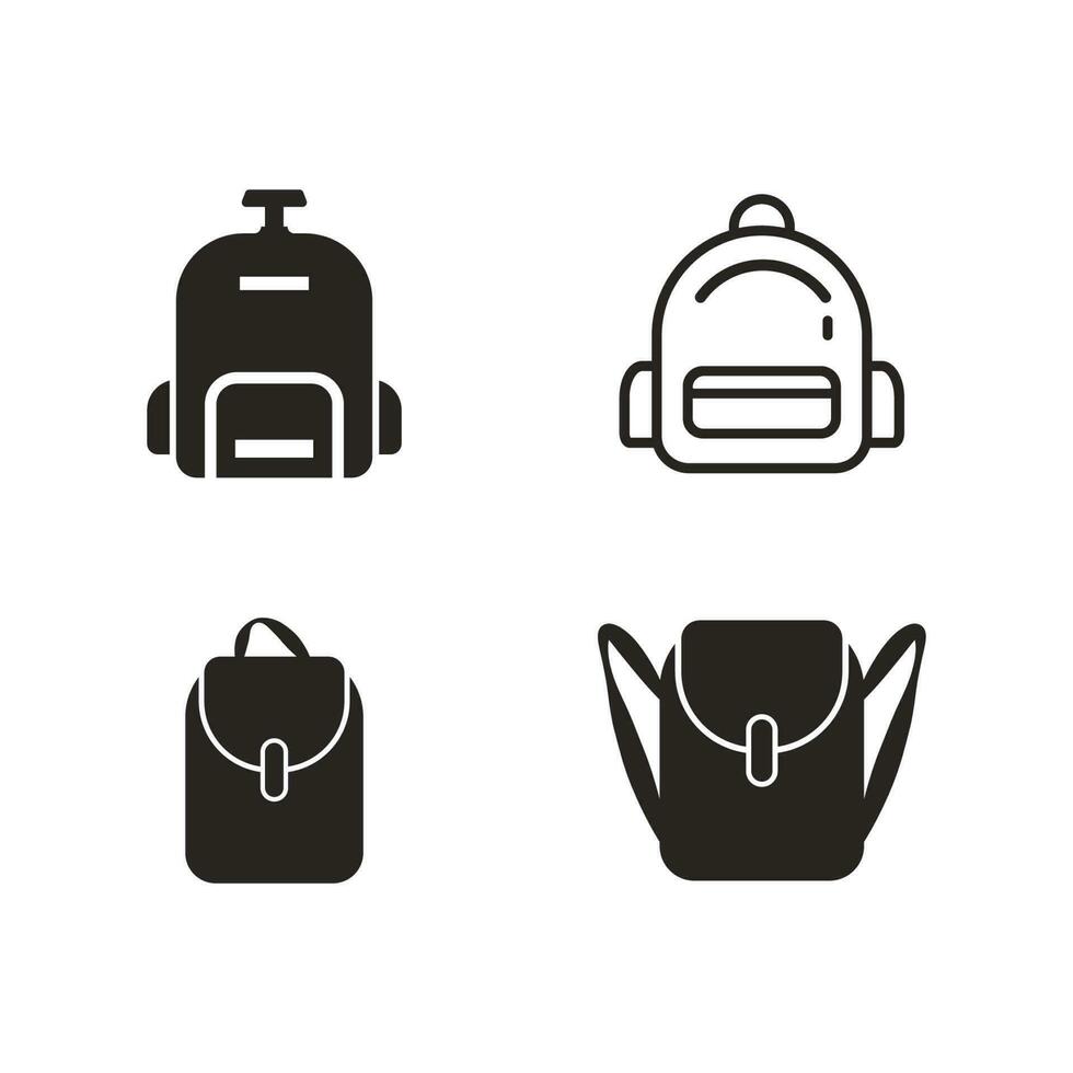 backpack icon vector
