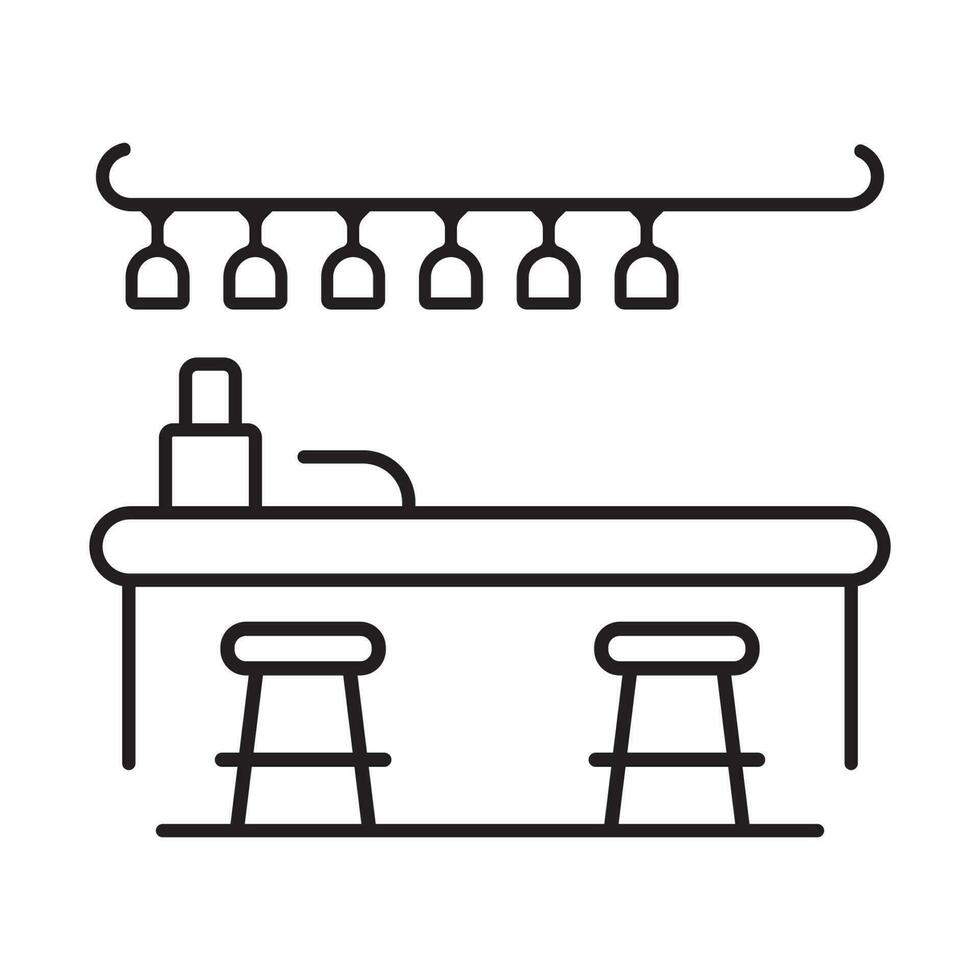 bar counter icon vector