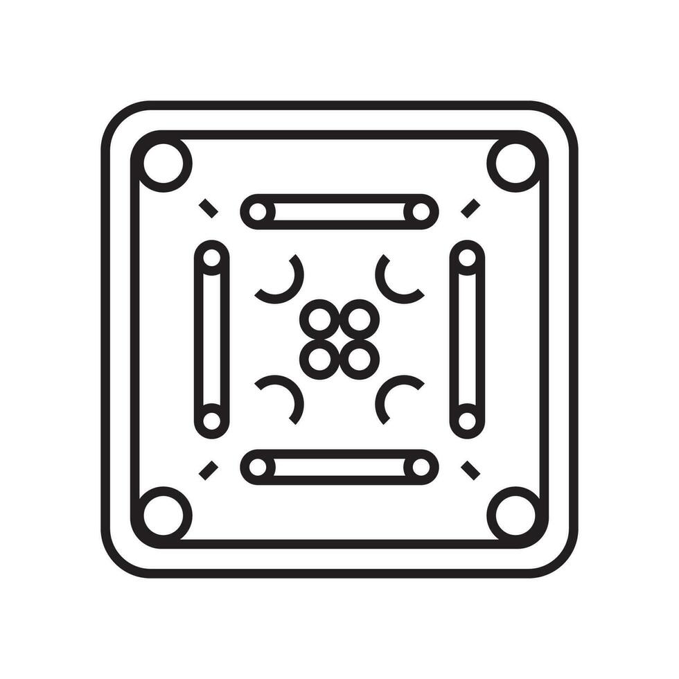 carrom table icon vector