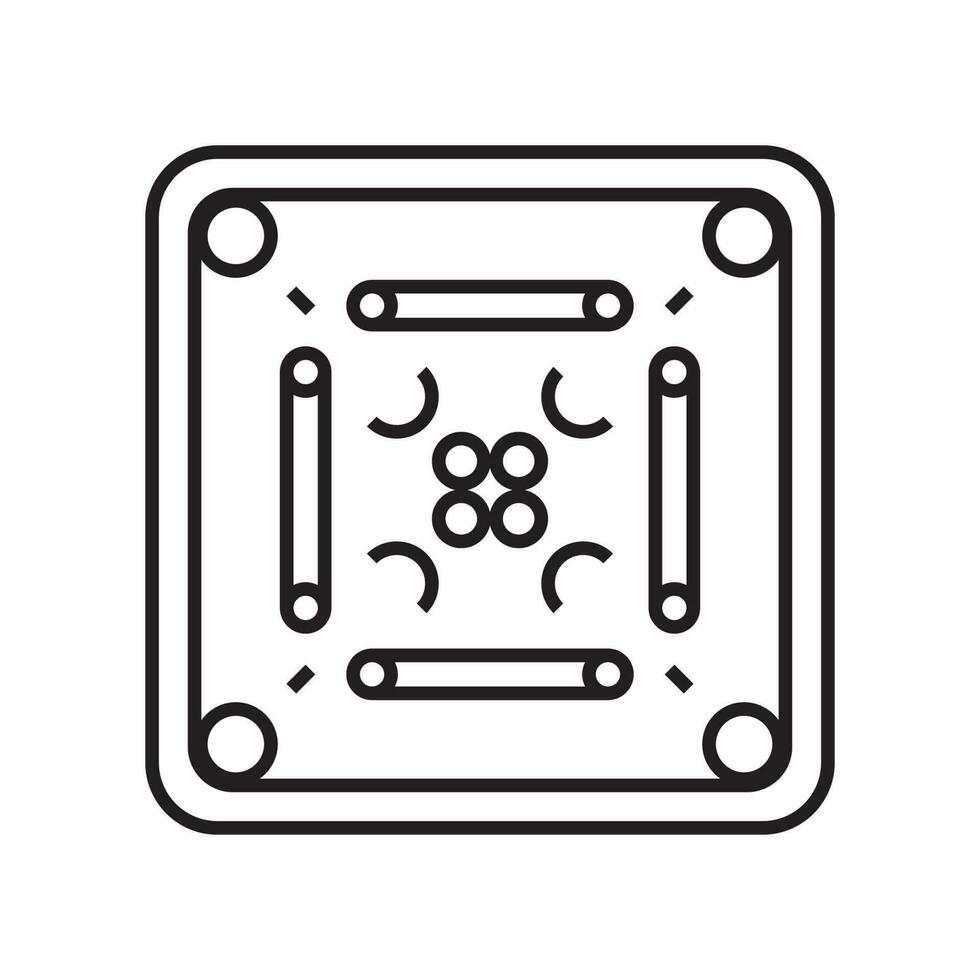 carrom table icon vector