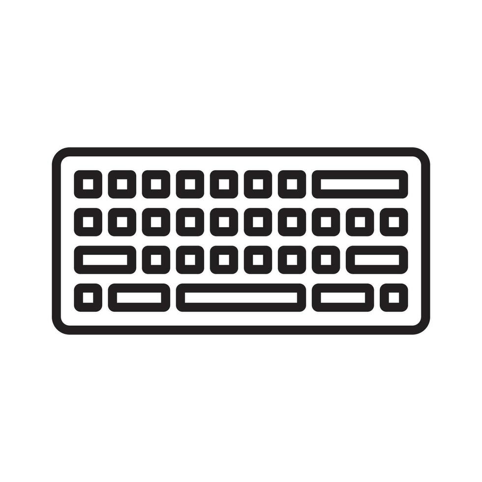 teclado icono vector