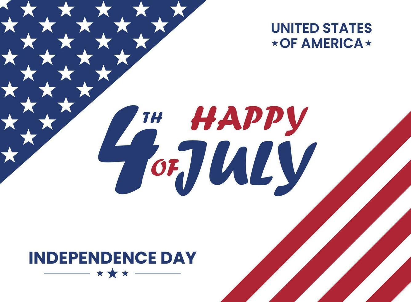 4th july independence day background vector