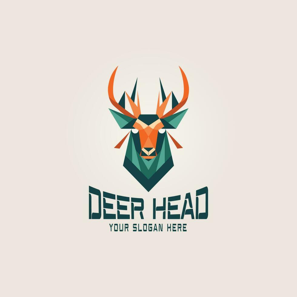 Deer Head  logo esport team design gaming mascot vector