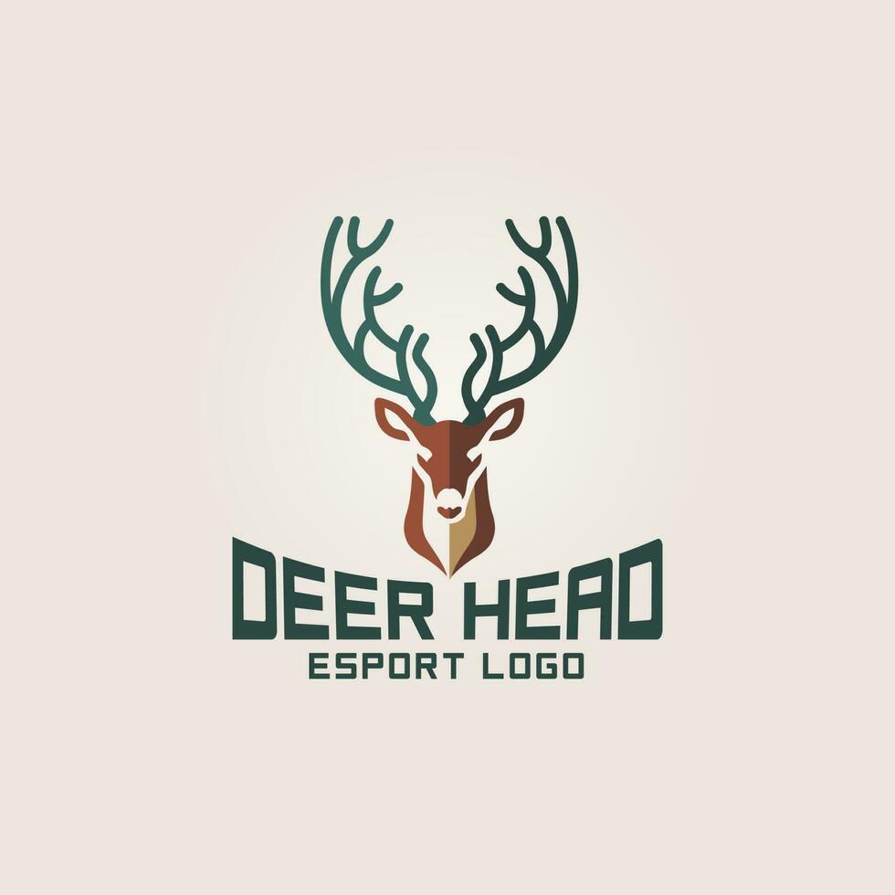 Deer logo esport team design gaming mascot vector