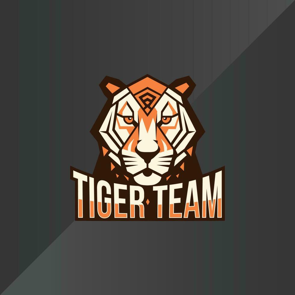 Tiger logo esport team design gaming mascot vector