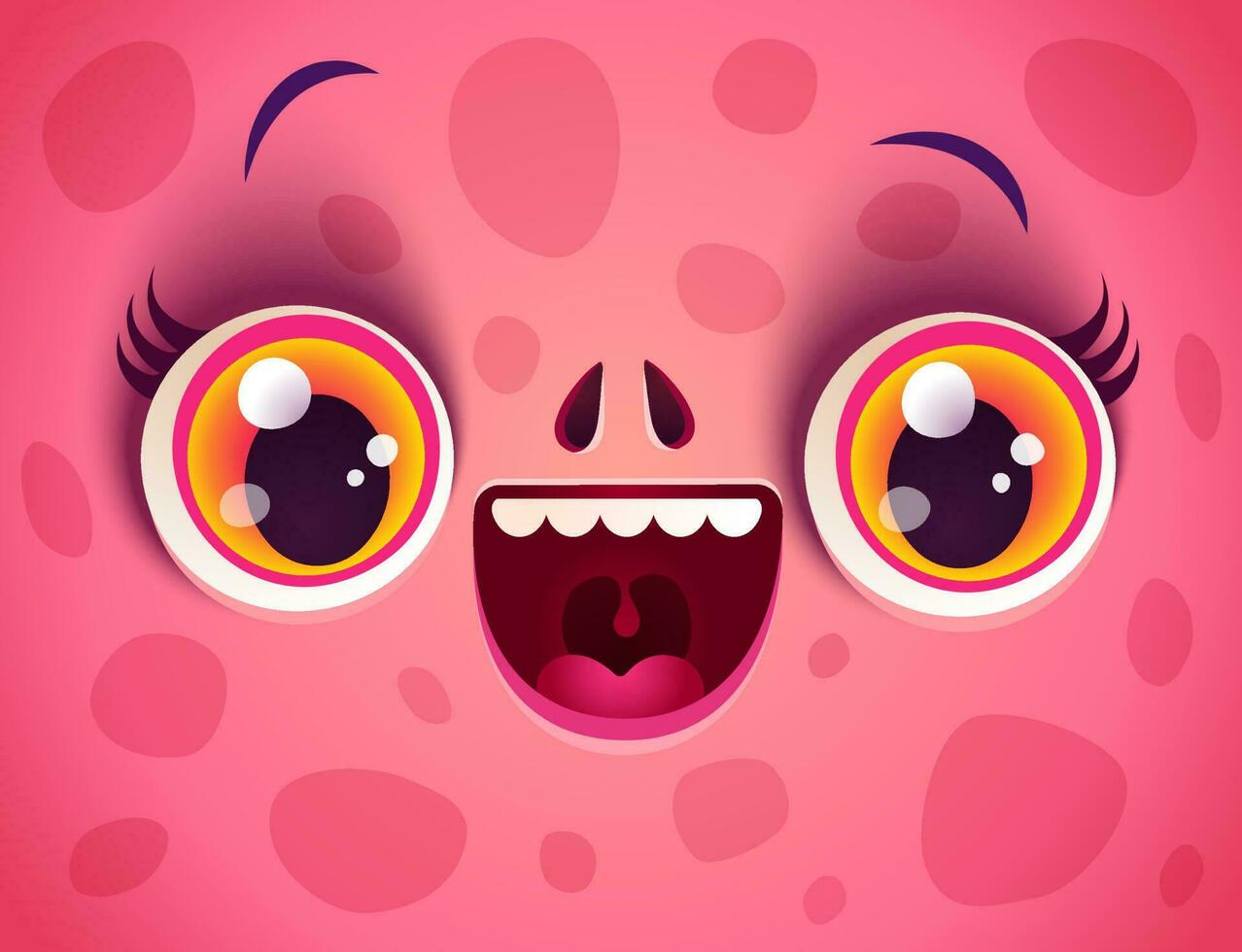Kawaii face of dragon vector