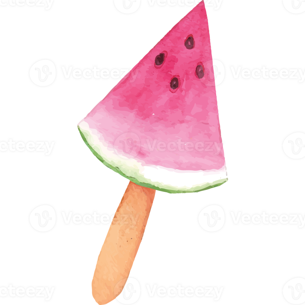 Watermelon Piece With Bite Clip art Element Transparent Background png