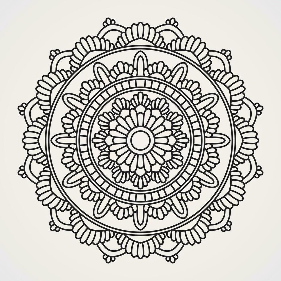 Ornamental mandalas form a floral pattern. suitable for henna, tattoos, photos, coloring books. islam, hindu,Buddha, india, pakistan, chinese, arab vector