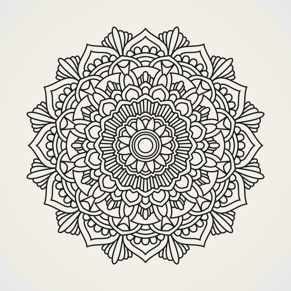 flower mandalas and combine beautiful decorative forms vector