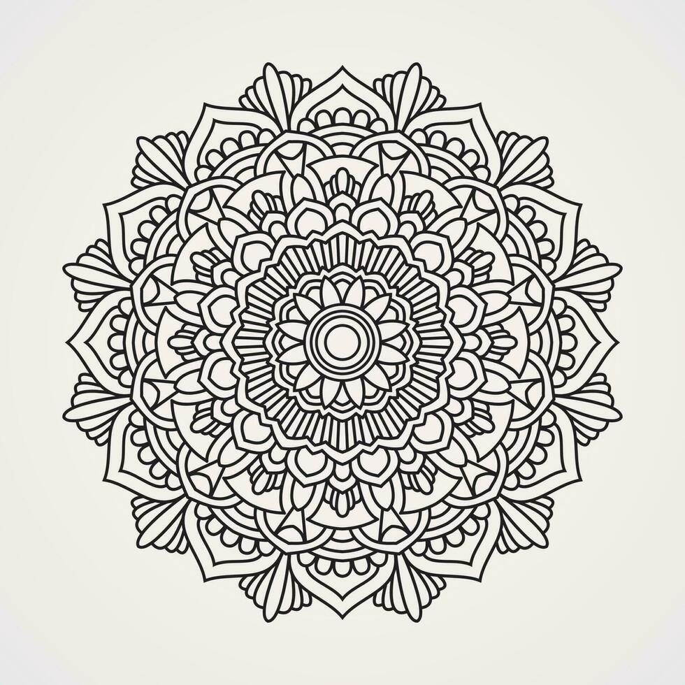 flower mandalas and combine beautiful decorative forms vector