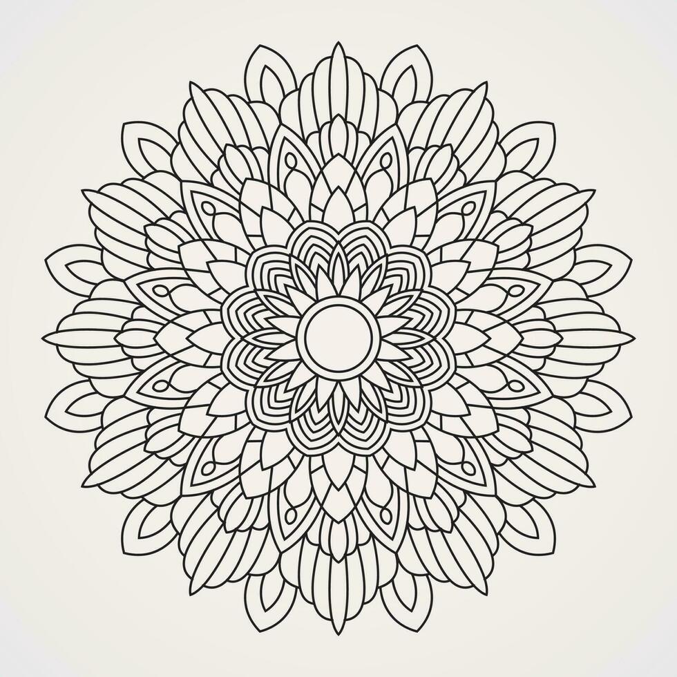 interactive blooming flower mandalas for coloring vector