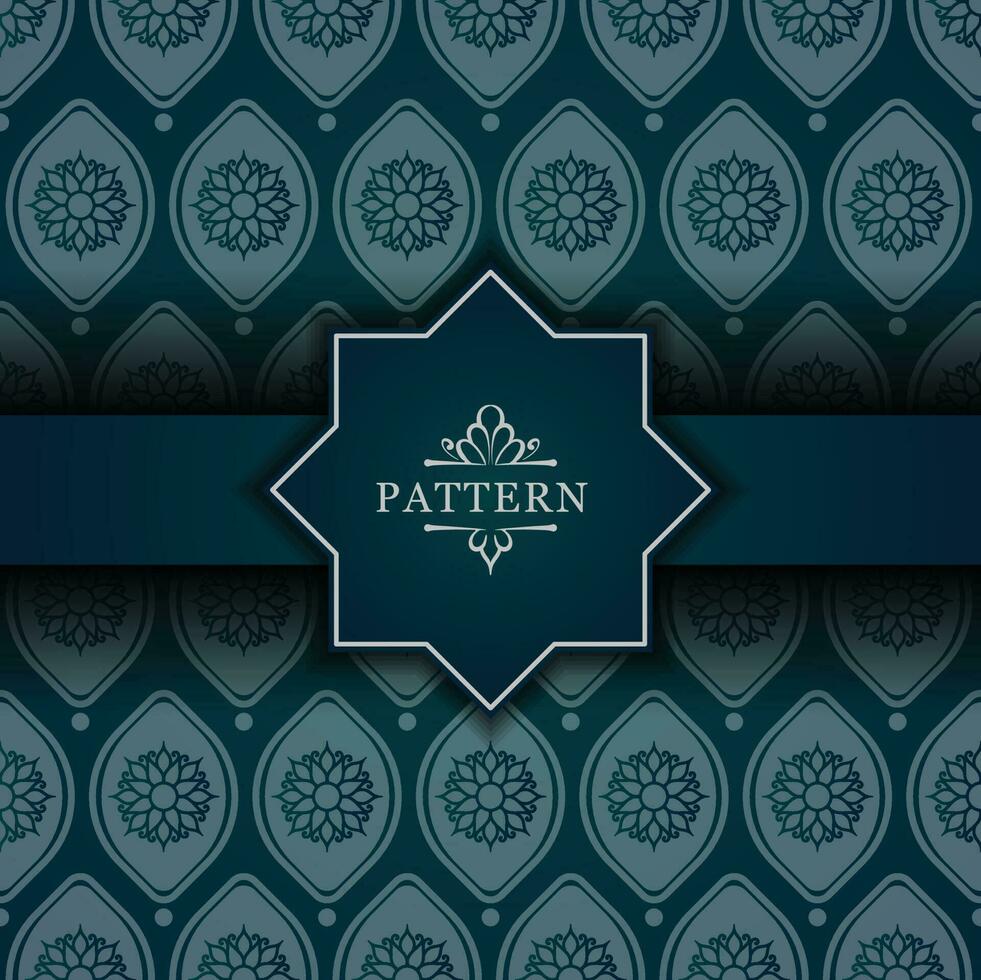 The luxurious background pattern blends beautiful blue with silver. mandala designs for prints, flayers, brochures, backgrounds, banners. vector
