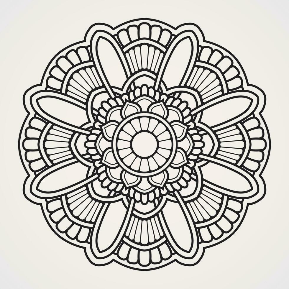 mandalas con complementario geométrico patrones. adecuado para alheña tatuajes colorante libros. islam hindú budista India Pakistán chino árabe vector