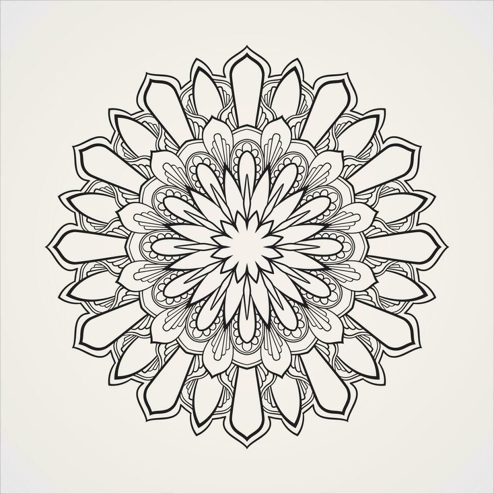 mandala Beautiful and elegant tulips vector