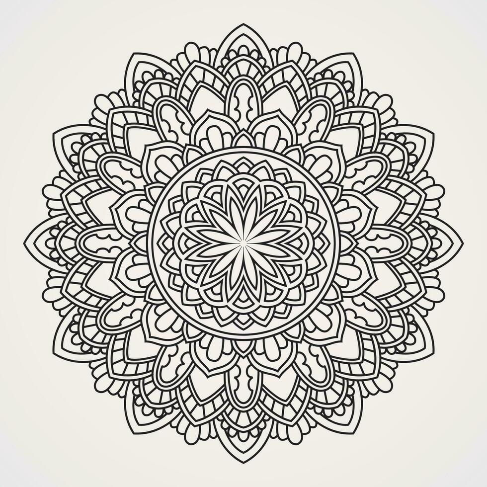 small flower mandalas with dominating ornaments vector