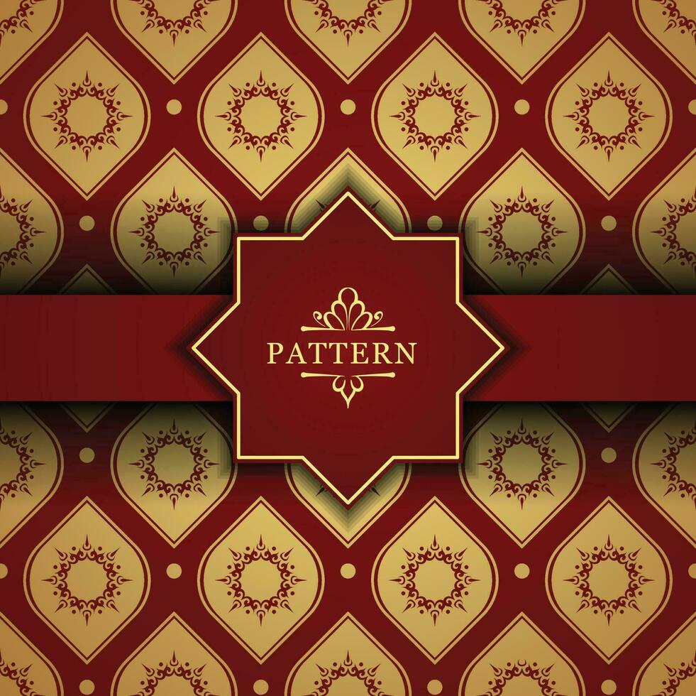 Luxury Patterns by Combining Elegant Gold and Red Colors. mandala designs for prints, flayers, brochures, backgrounds, banners. vector