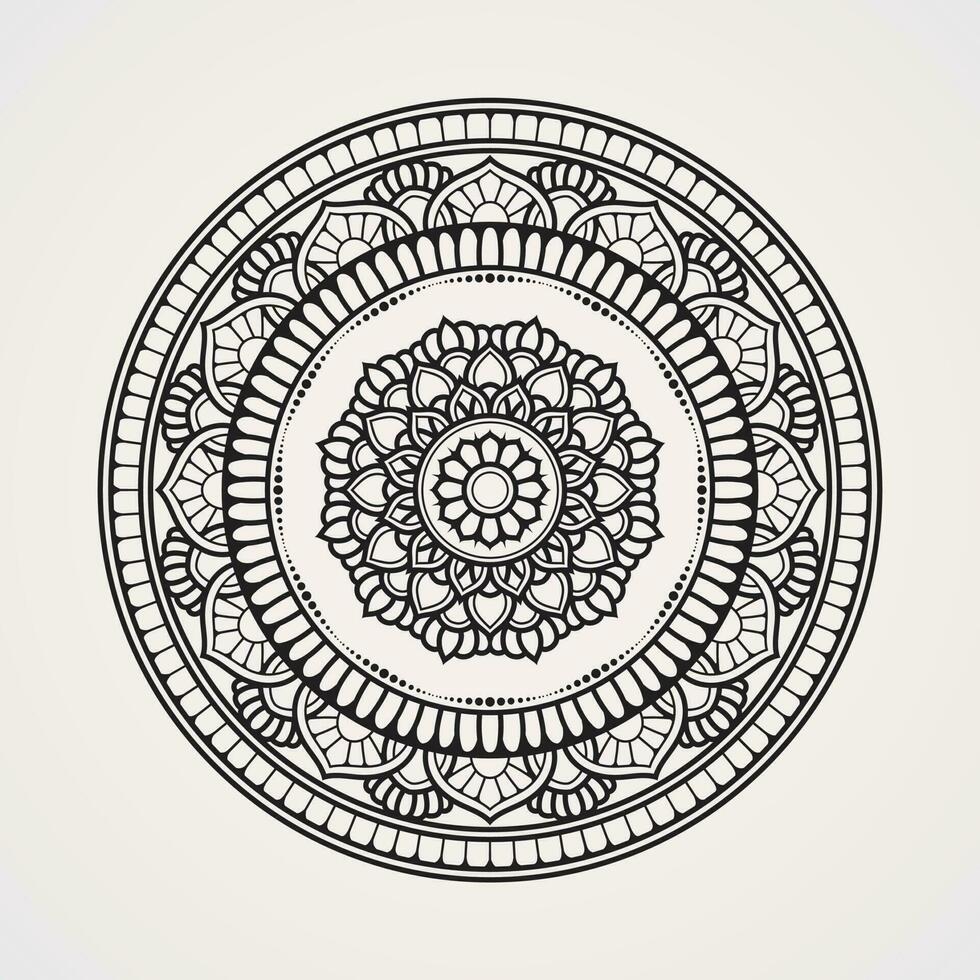circular ornaments form mandalas with floral motifs. suitable for henna, tattoos, photos, coloring books. islam, hindu,Buddha, india, pakistan, chinese, arab vector