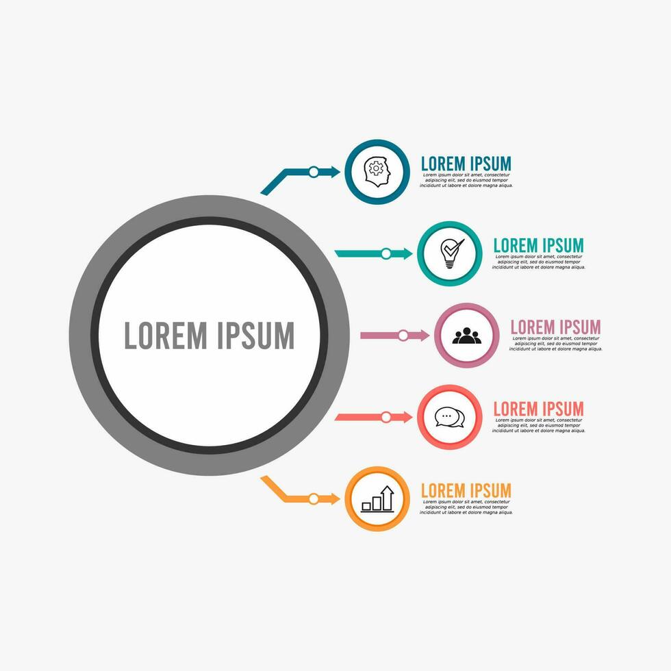 Vector business template for presentations. Creative concept for infograph. Business data visualization. Process chart. Abstract elements of graphs, diagrams with steps, options, sections or process.